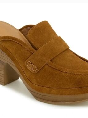 Splendid Suede Mule Clog in Chestnut